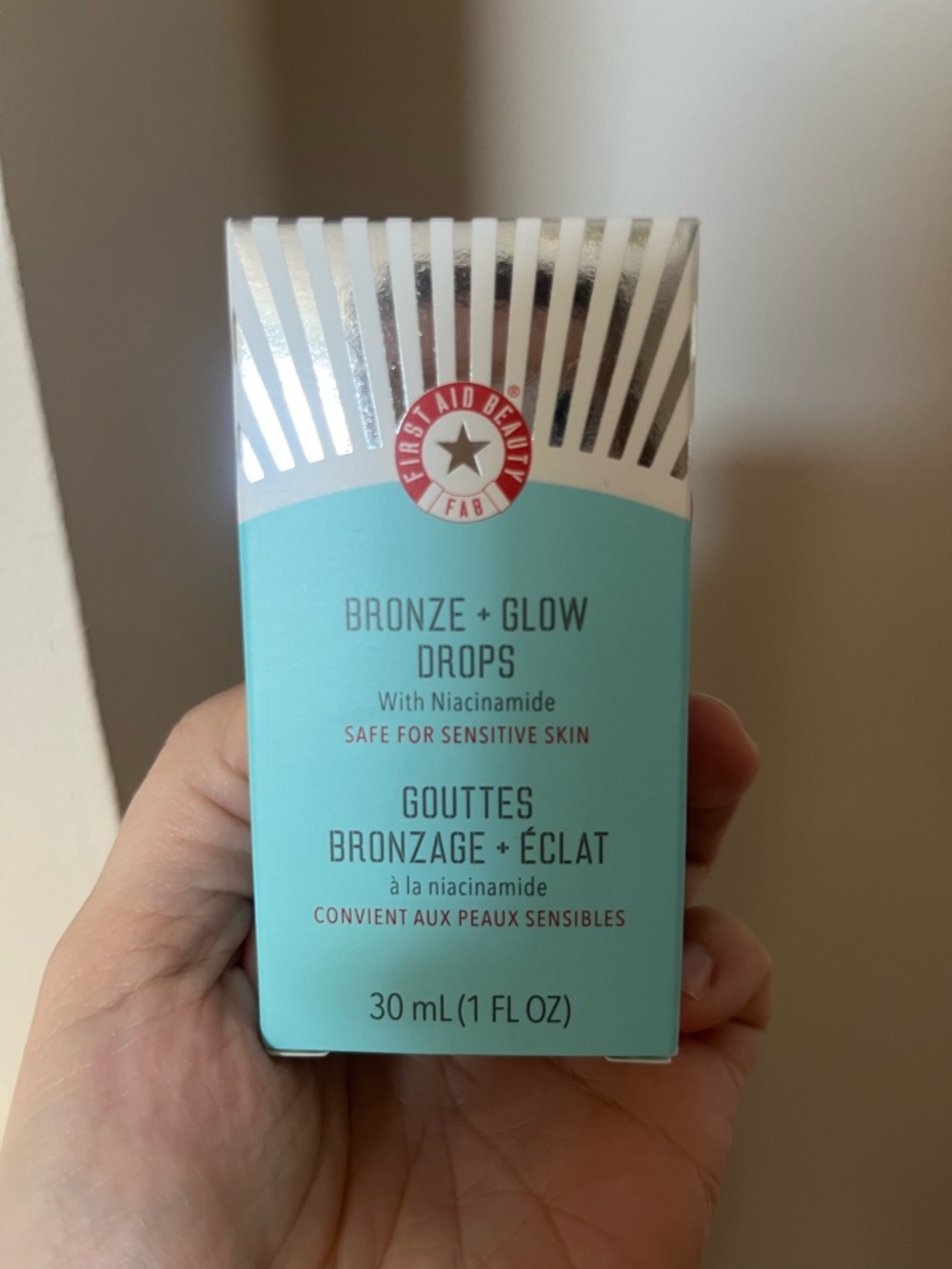 First Aid Beauty Bronze + Glow Drops - Aqua and Silver Box